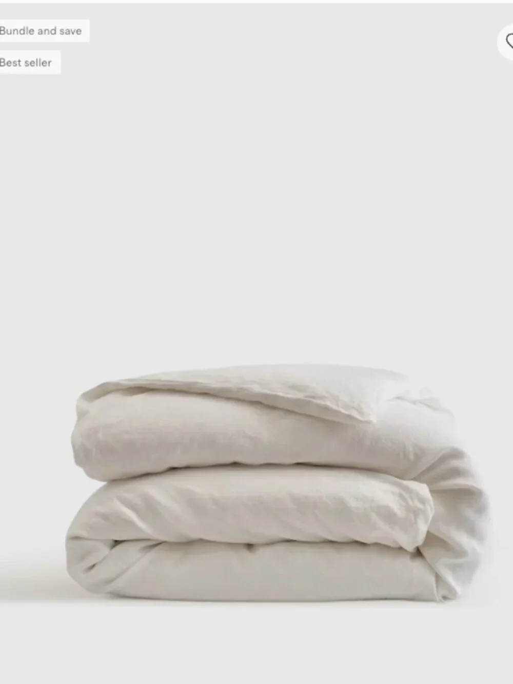 Quince 100% European Linen Duvet Cover - White (King/Cal King) - Luxury!!!